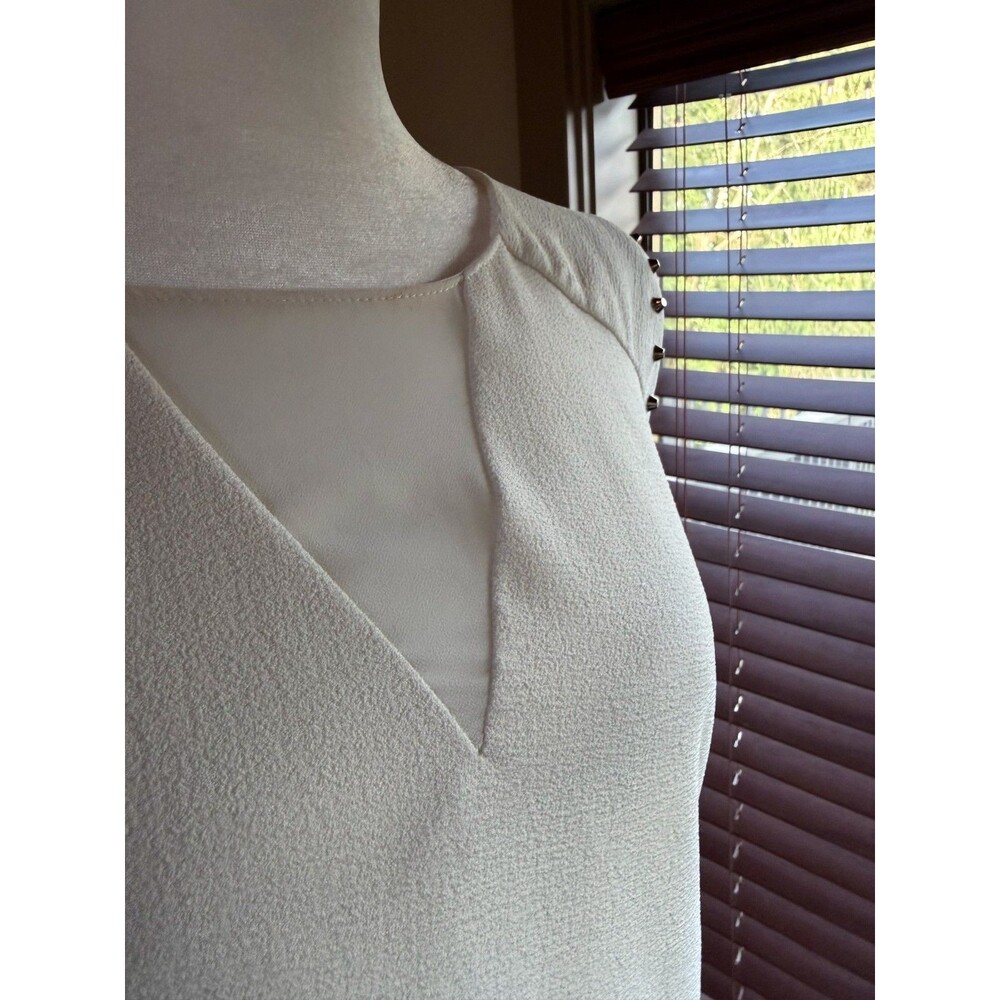 Forever 21 Womens Love 21 Studded Sleeveless dress Small White
